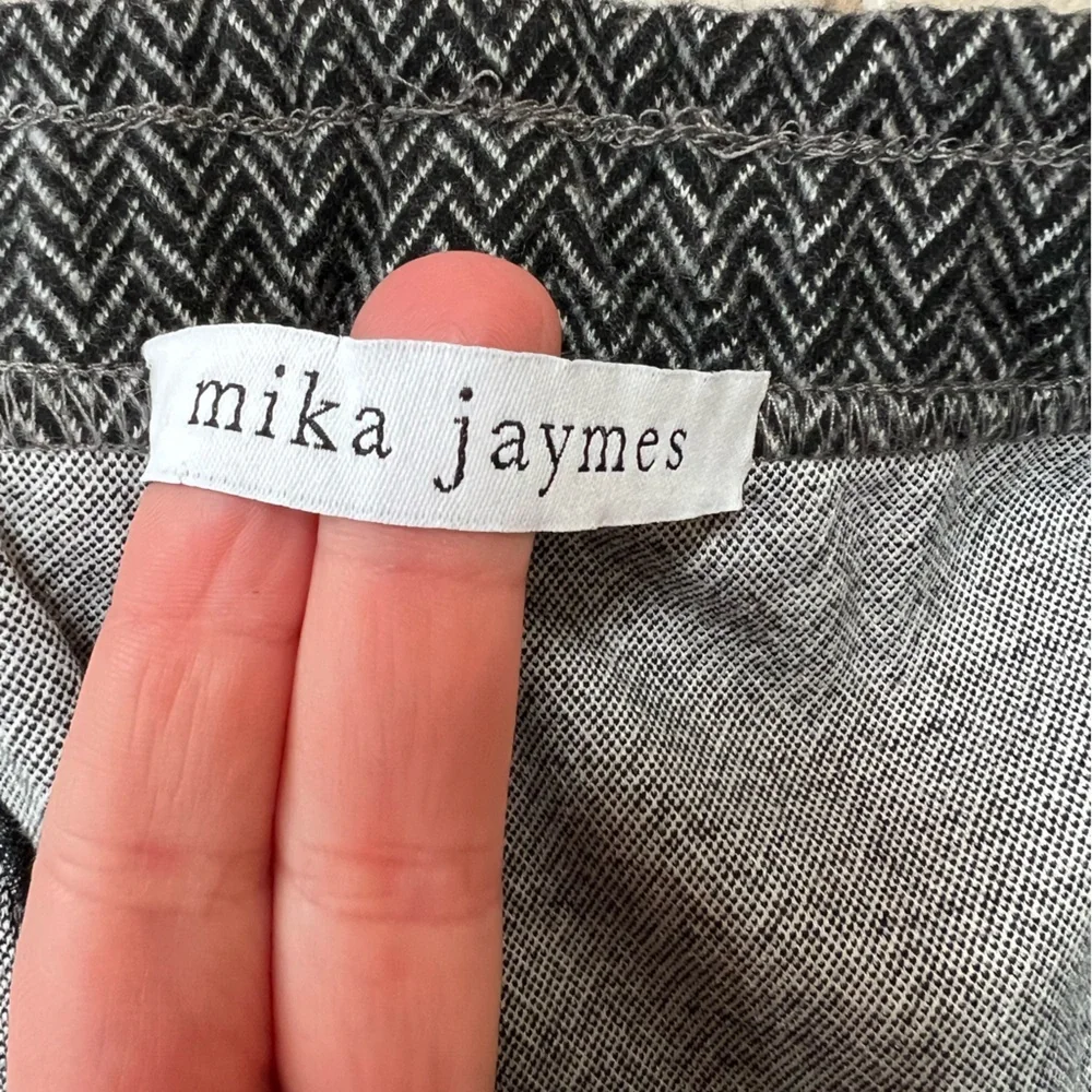 Mika Jaymes Spencer Herringbone Sweatpant, Black/Light Grey Herringbone, L